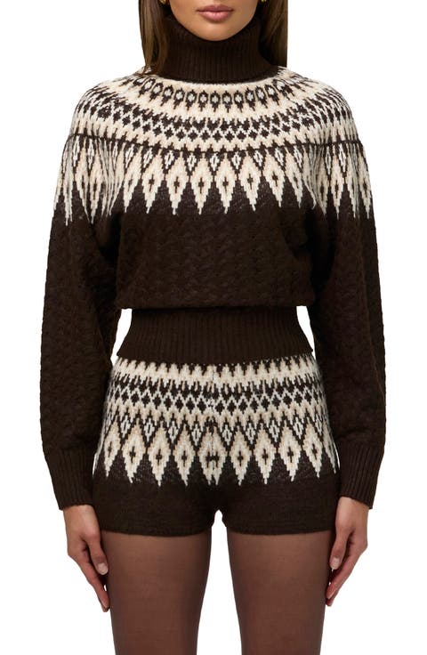 Fair Isle Turtleneck Sweater