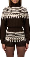 Naked Wardrobe Fair Isle Turtleneck Sweater
