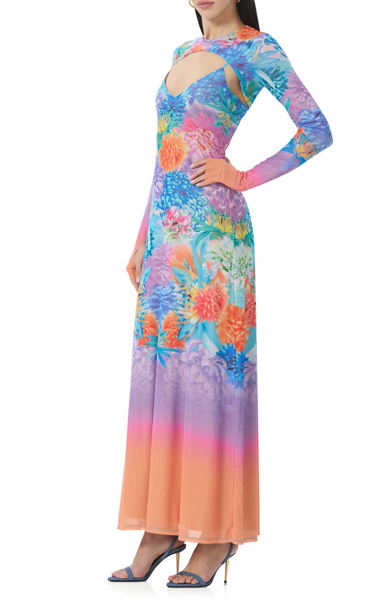 AFRM Cyr Print Two-Piece Maxi Dress, Alternate, color, 