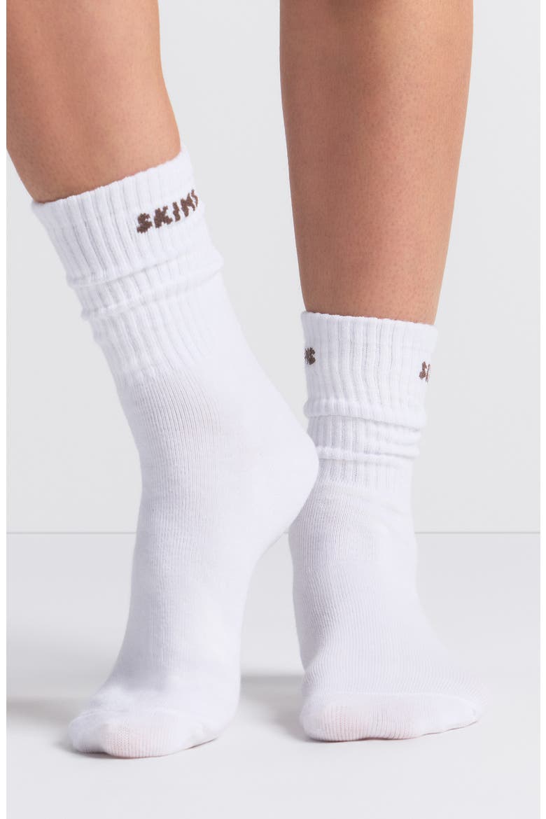 3-Pack Logo Rib Crew Socks, Alternate, color, SNOW LOGO MULTI