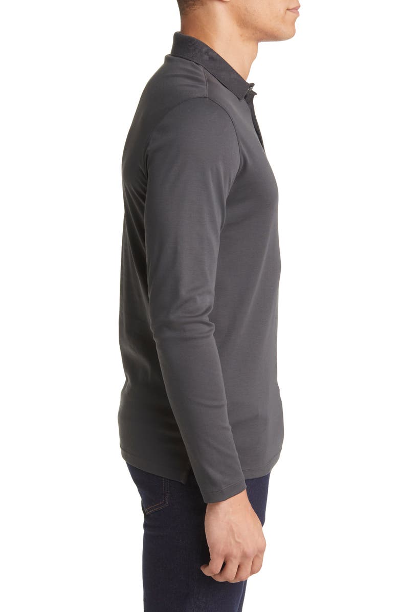 Robert Barakett Georgia Long Sleeve Polo, Alternate, color, Cannon