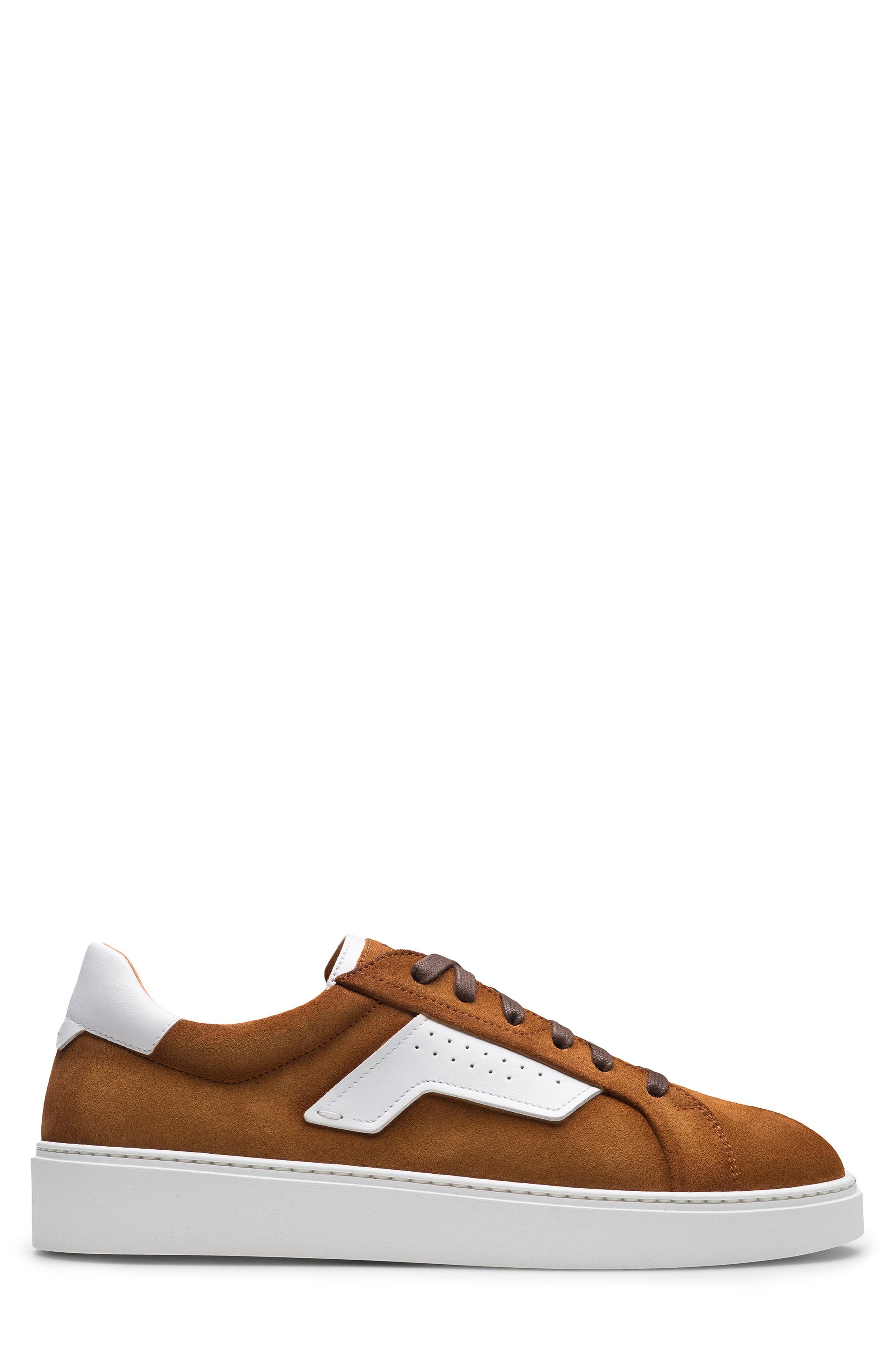 Magnanni Phoenix Low Top Sneaker, Alternate, color, Cognac Suede