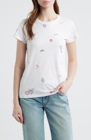 rag & bone Valentine Print Pima Cotton T-Shirt