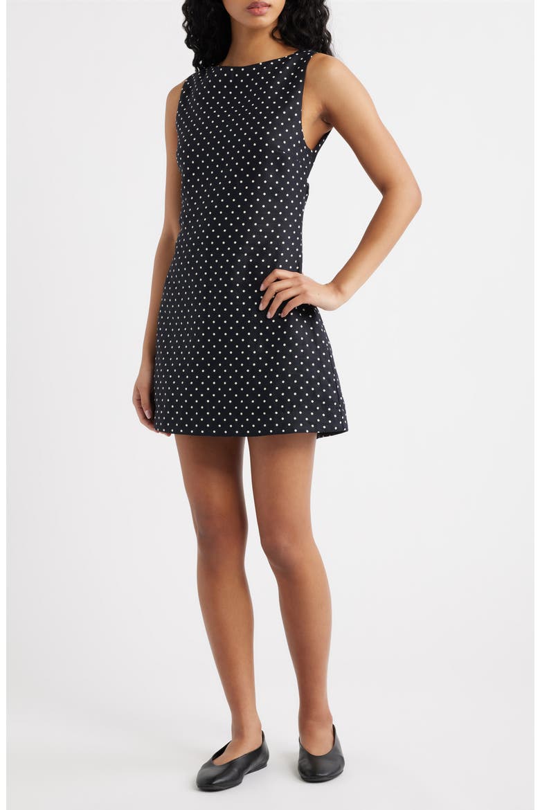polka dot dress open back Serena Polka Dot Mini Dress in Black, lightweight summer dress, playful print dress, brunch outfit dress, women's dress, SOERA