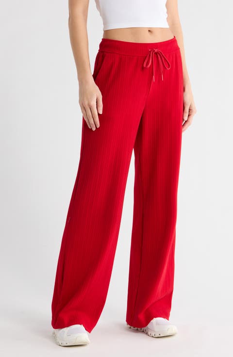 Breathe Easy Ribbed Drawstring Waist Pants