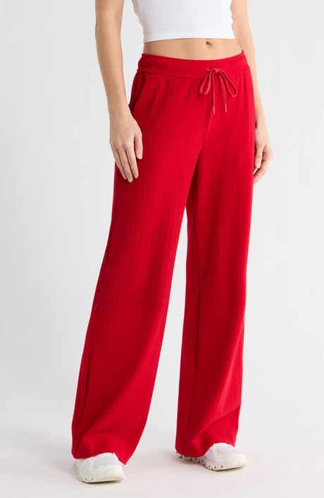 Breathe Easy Ribbed Drawstring Waist Pants