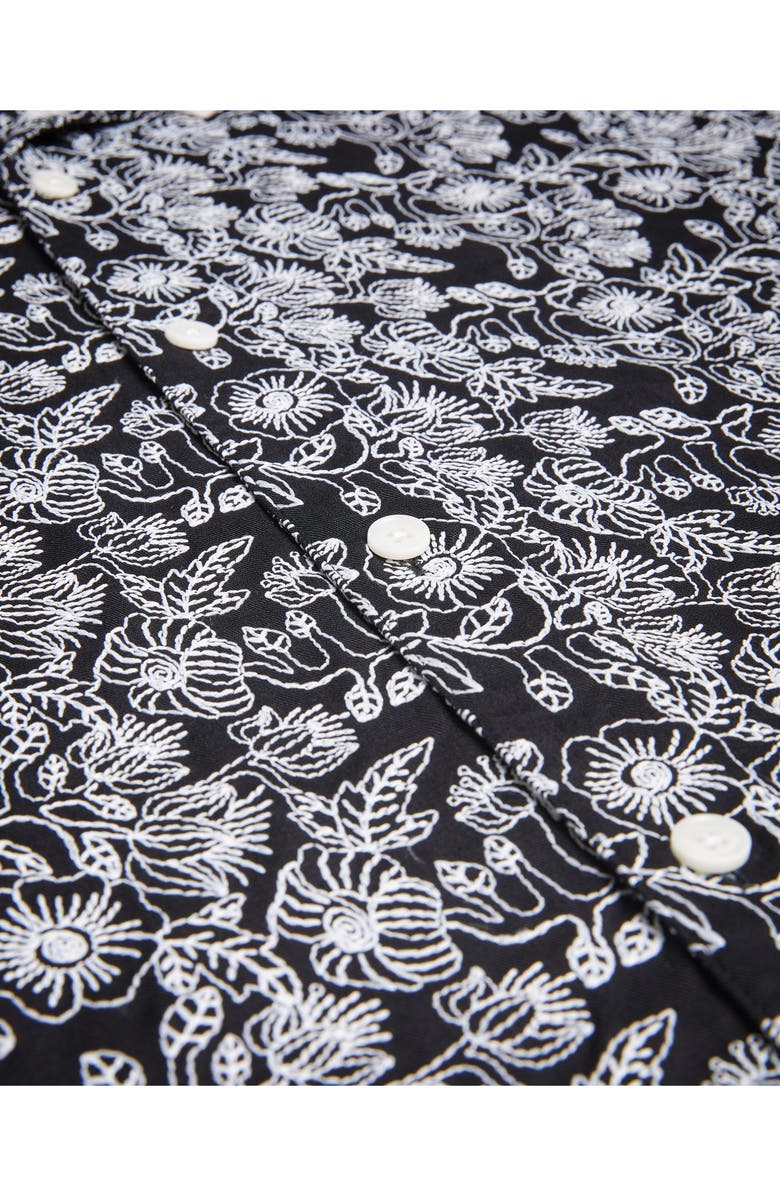 Ted Baker London Mulben Floral Embroidered Camp Shirt, Alternate, color, 