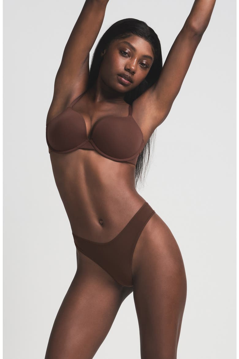 Fits Everybody Push-Up Bra, Alternate, color, COCOA