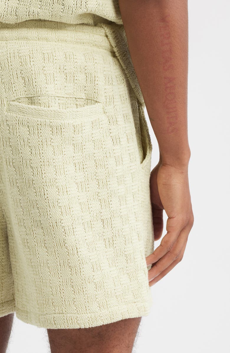 RIZORT Gregory Basket Weave Knit Drawstring Shorts, Alternate, color, Green