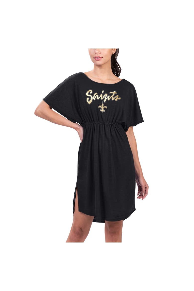 Women's G-III 4Her by Carl Banks Black New Orleans Saints Versus Swim Cover-Up, Main, color, Black