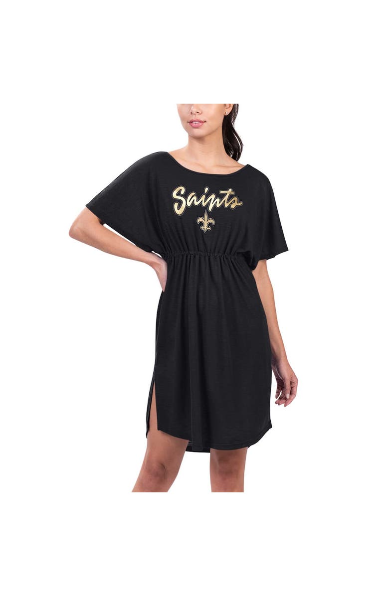 G-III 4HER BY CARL BANKS Women's G-III 4Her by Carl Banks Black New Orleans Saints Versus Swim Cover-Up, Main, color, Black