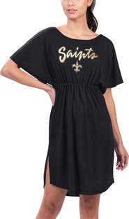 G-III 4HER BY CARL BANKS Women's G-III 4Her by Carl Banks Black New Orleans Saints Versus Swim Cover-Up