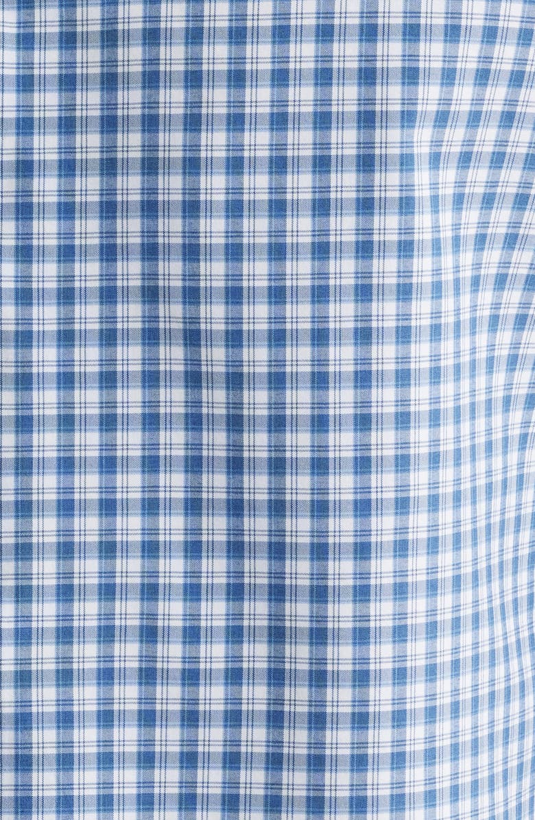 Peter Millar Crown Crafted Davis Performance Poplin Button-Down Shirt, Alternate, color, Ocean Blue