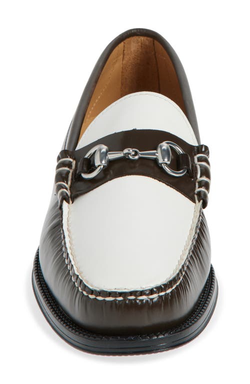 G.h.bass Lincoln Bit Easy Weejun Penny Loafer In Brown/white