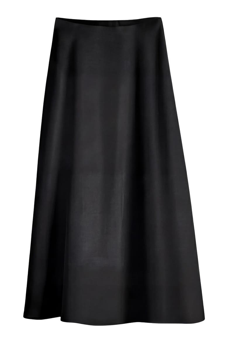 Womens Midi Skirt, Alternate, color, BLACK