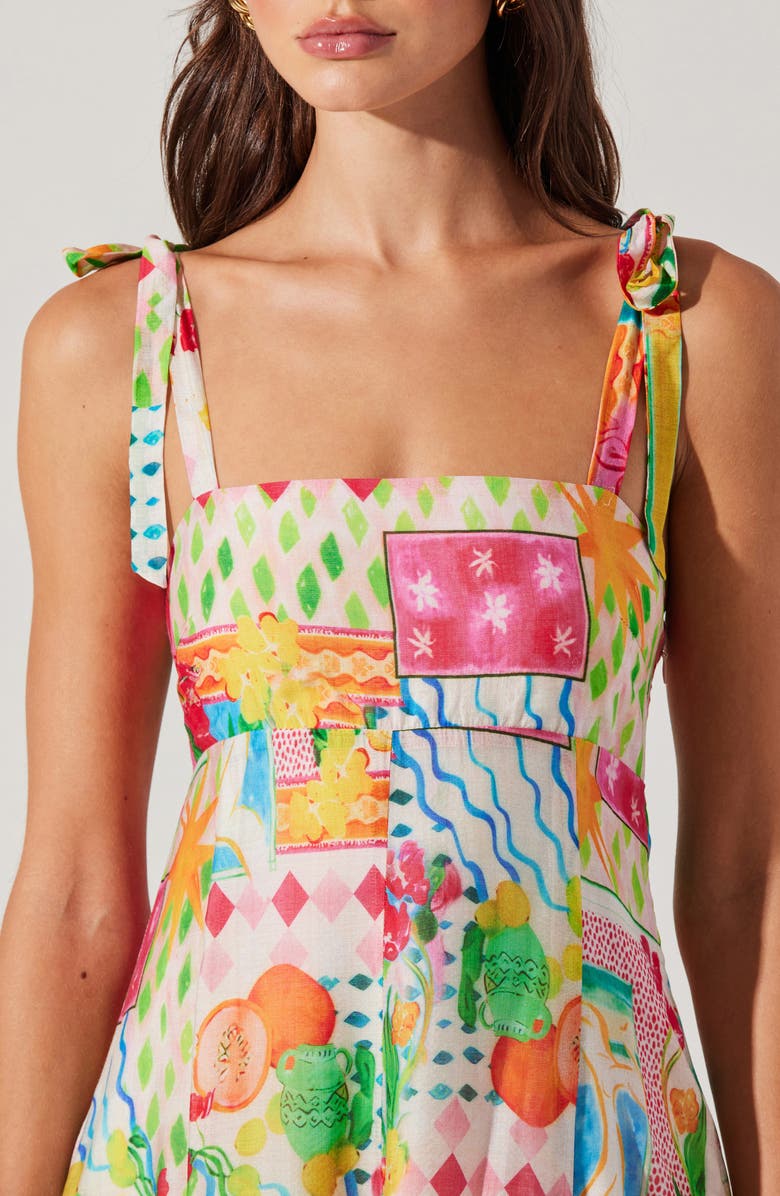 ASTR the Label Shiann Mixed Print Sundress, Alternate, color, Pink Yellow Multi