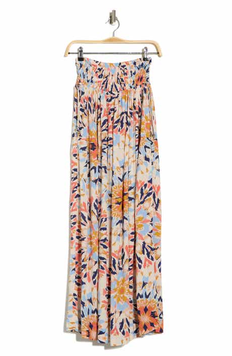 Elan Smocked Waist Cover-Up Skirt