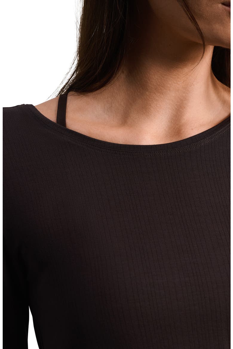 Featherweight Rib Twist Top, Alternate, color, DARK ESPRESSO