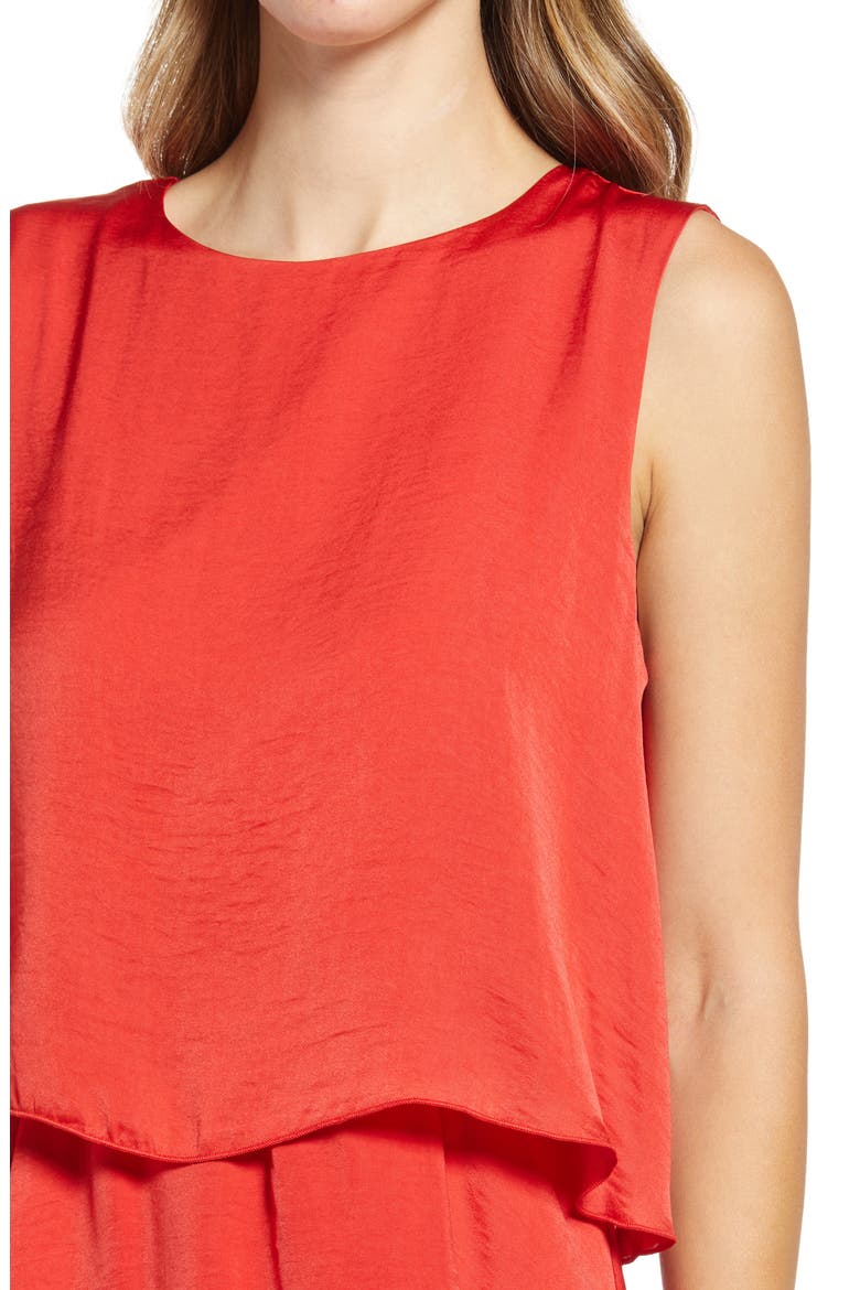 Tiered Shift Dress, Alternate, color, RED