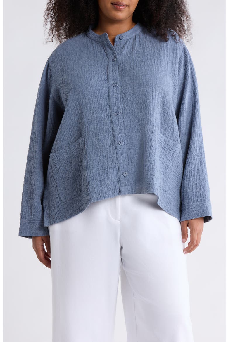 Seersucker Shirt Jacket, Main, color, HAZE