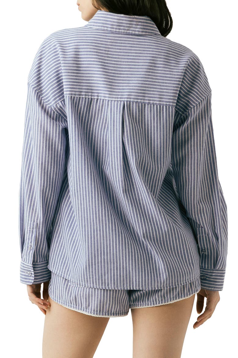 Stripe Button-Up Shirt, Alternate, color, SAILING SQUAD
