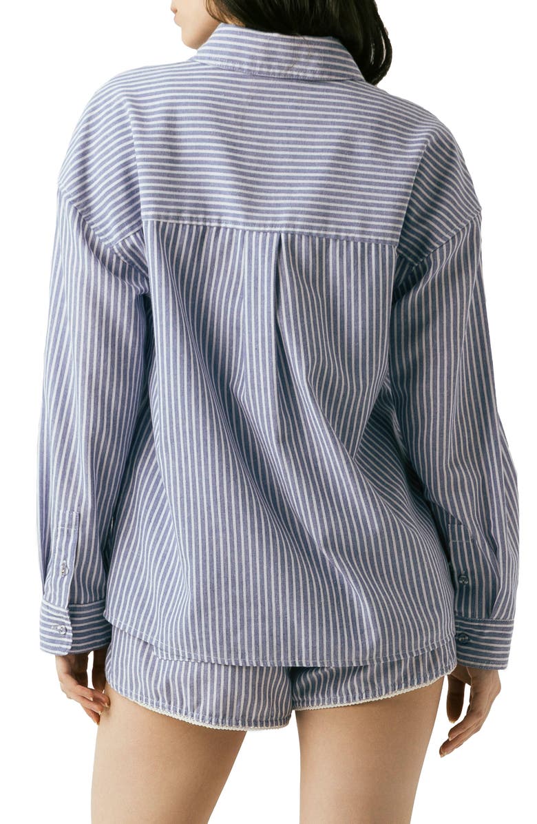 BLANKNYC Stripe Button-Up Shirt, Alternate, color, Sailing Squad
