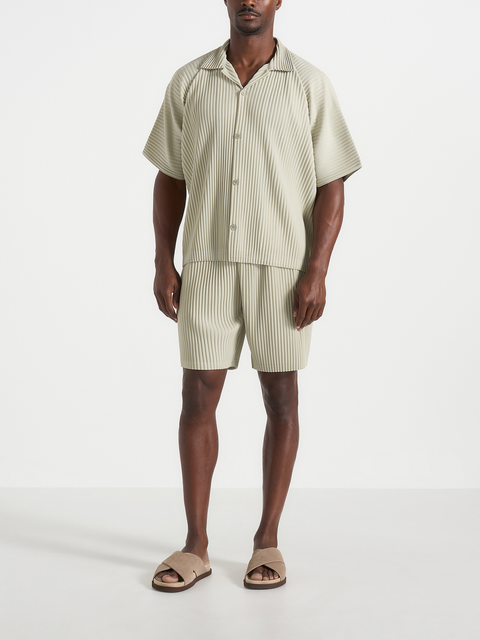 Justin Pleated Boxy Shirt