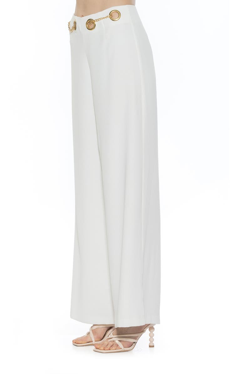 Alexia Admor Cassie Grommet High Waist Wide Leg Pants, Alternate, color, 