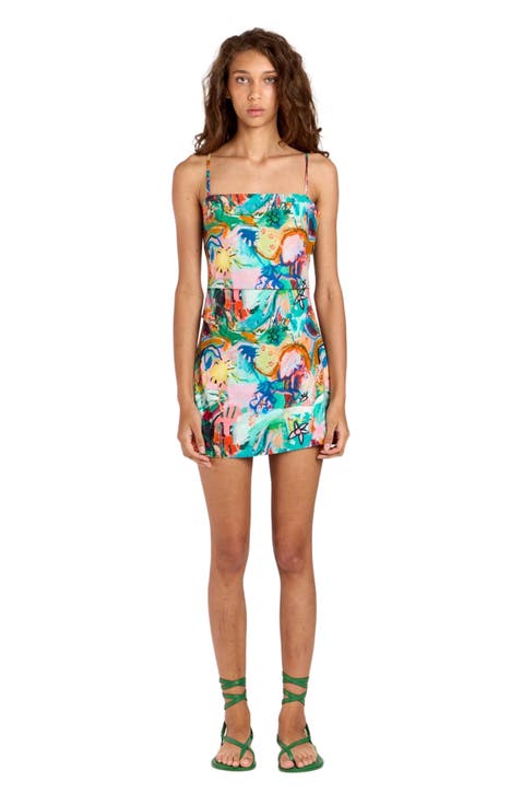 YanYan Romy Microstripe Layered Sweater Dress | Nordstrom