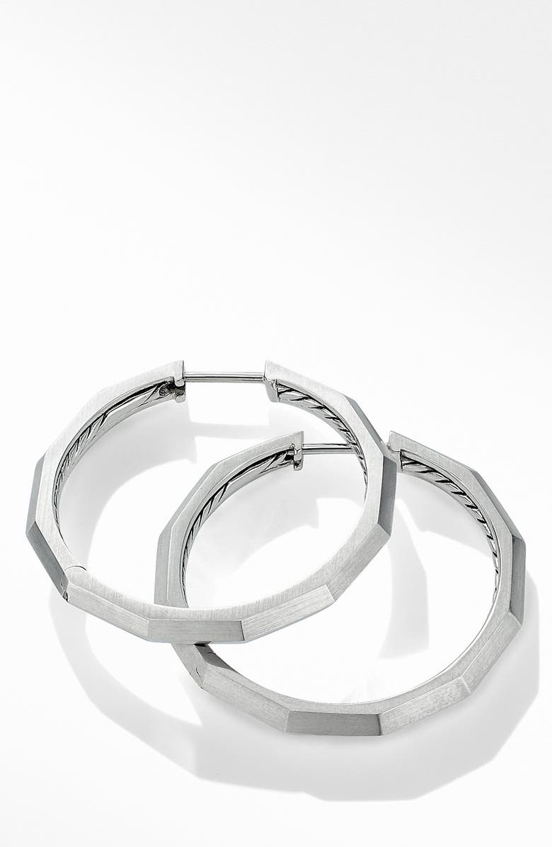 David Yurman Stax Faceted Hoop Earrings, Alternate, color,