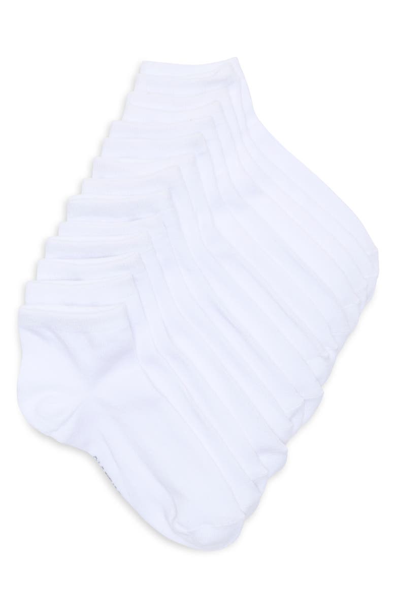 Vince Camuto 8-Pack Quarter Socks, Main, color, White