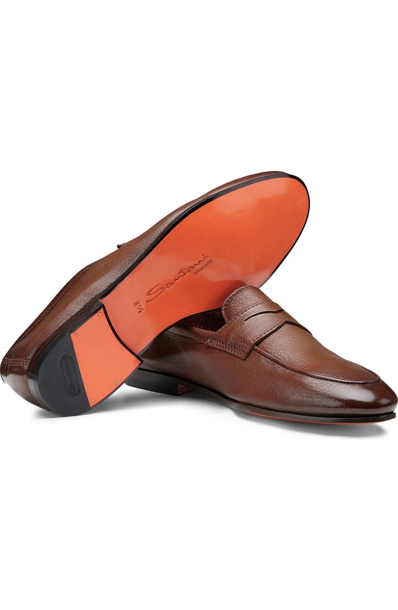 Santoni Carlos Penny Loafer, Alternate, color, Light Brown