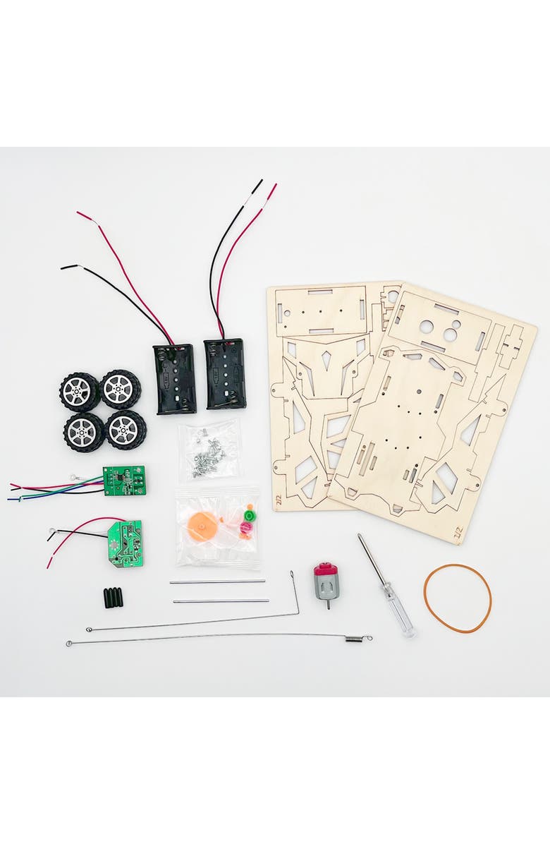 MODBOX DIY Engineering Adventure Kit, Build & 3 Wood Motorized Toy Vehicles, Alternate, color, 