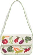 Collection XIIX Mixed Veggies Beaded Baguette Shoulder Bag