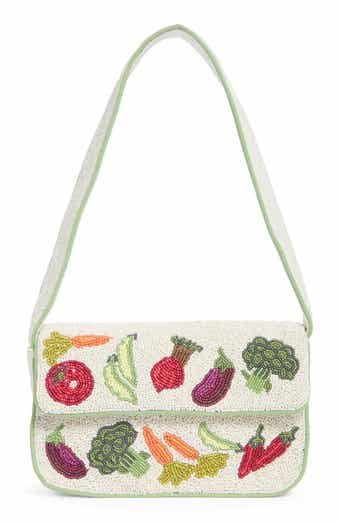 Collection XIIX Mixed Veggies Beaded Baguette Shoulder Bag