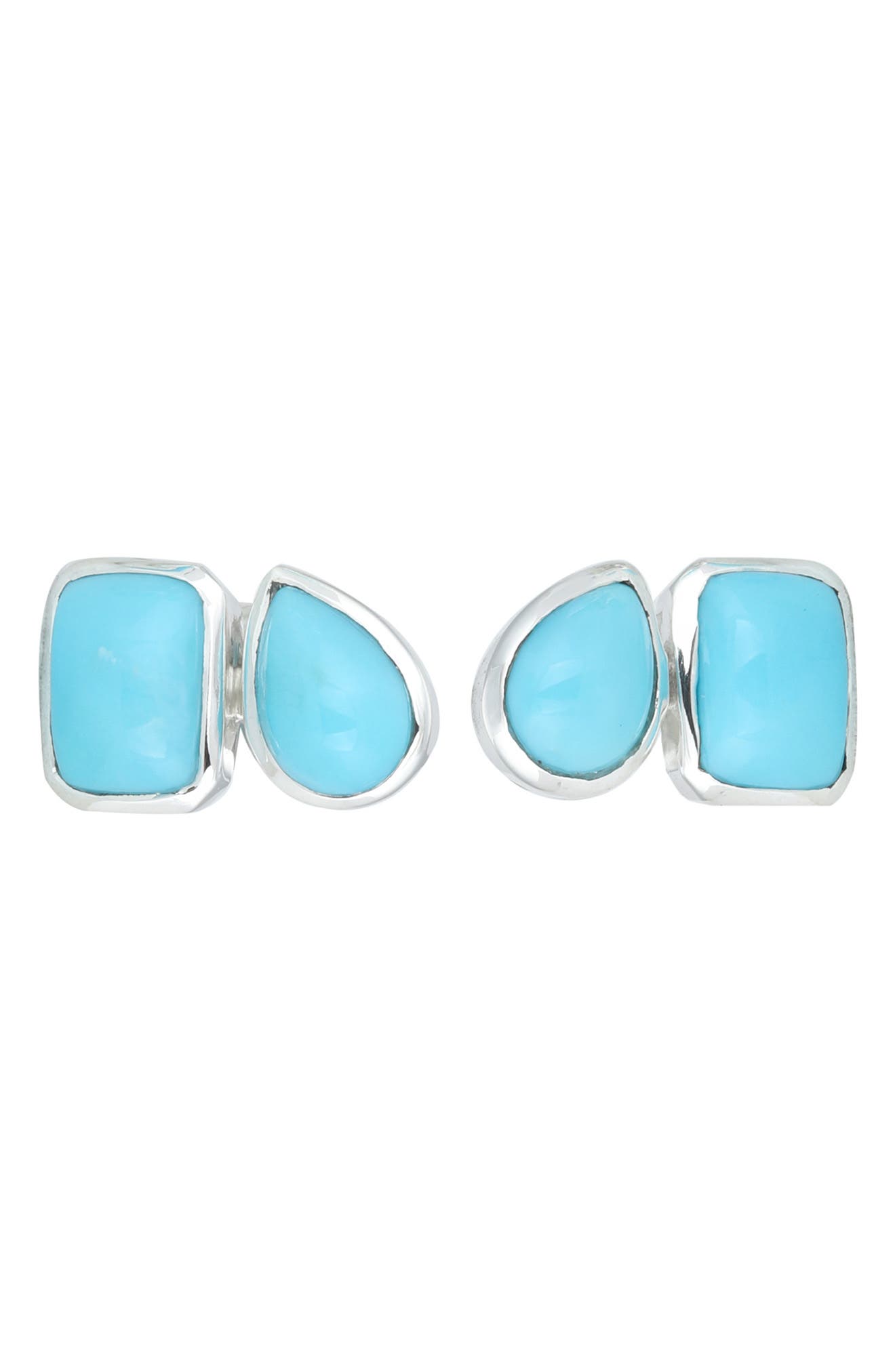 SAMUEL B. Sleeping Beauty Turquoise Stud Earrings