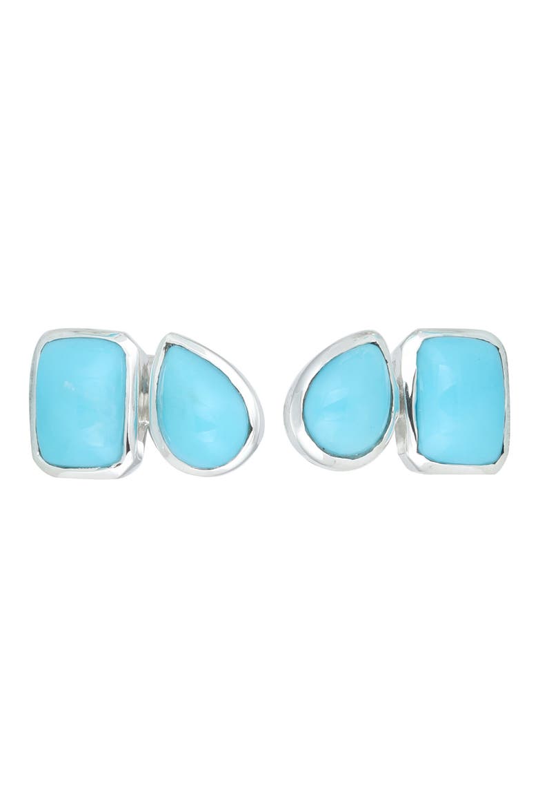 Sleeping Beauty Turquoise Stud Earrings, Main, color, TURQUOISE