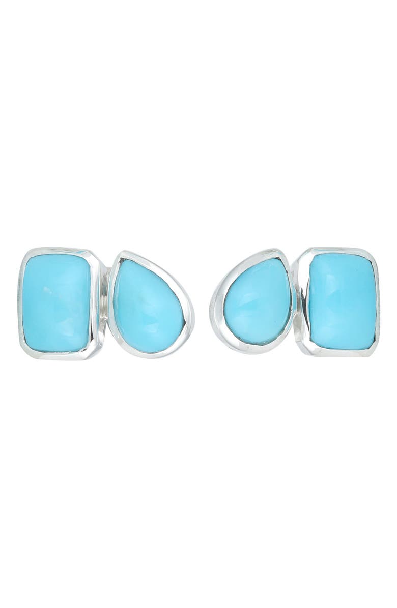 SAMUEL B. Sleeping Beauty Turquoise Stud Earrings, Main, color, Turquoise