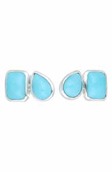 SAMUEL B. Sleeping Beauty Turquoise Stud Earrings