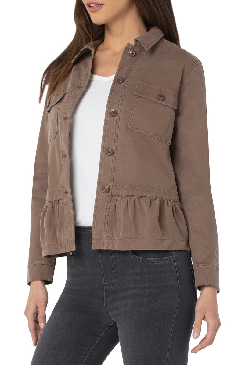 Liverpool Los Angeles Peplum Cargo Jacket, Alternate, color,