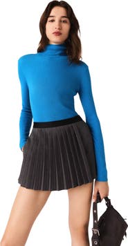 maje Second-skin sweater with a high neck