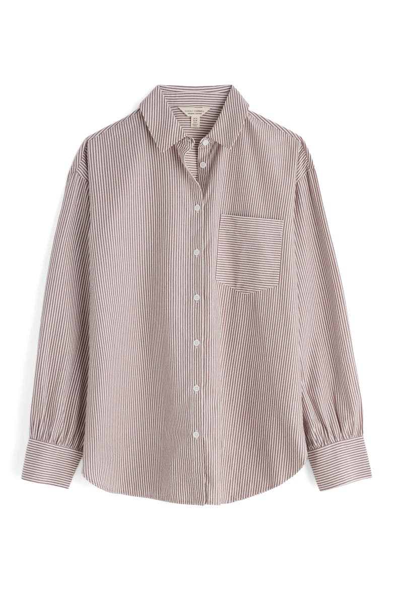 Sea Path Oversize Organic Cotton Button-Up Shirt, Alternate, color, MINI SUNRISE ELDERBERRY