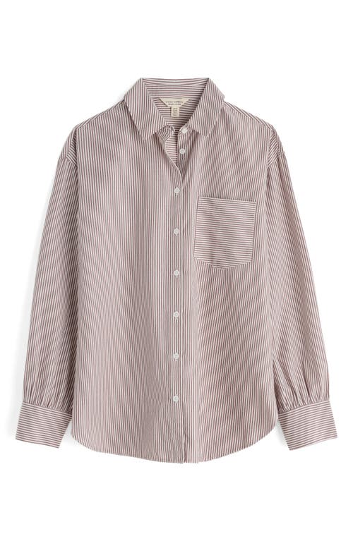 Seasalt Cornwall Sea Path Oversize Organic Cotton Button-up Shirt In Neutral