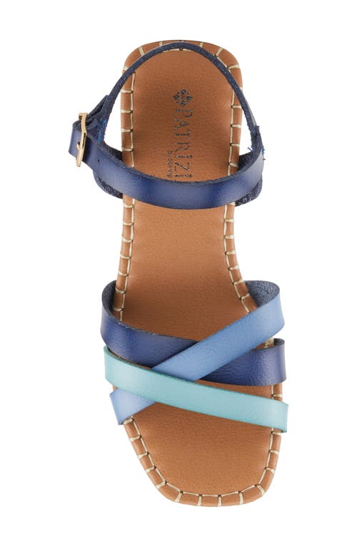 Patrizia By Spring Step Sandrine Cork Block Heel Sandal In Blue Multi