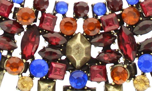 Olivia Welles Nora Crystal Bib Necklace In Multi