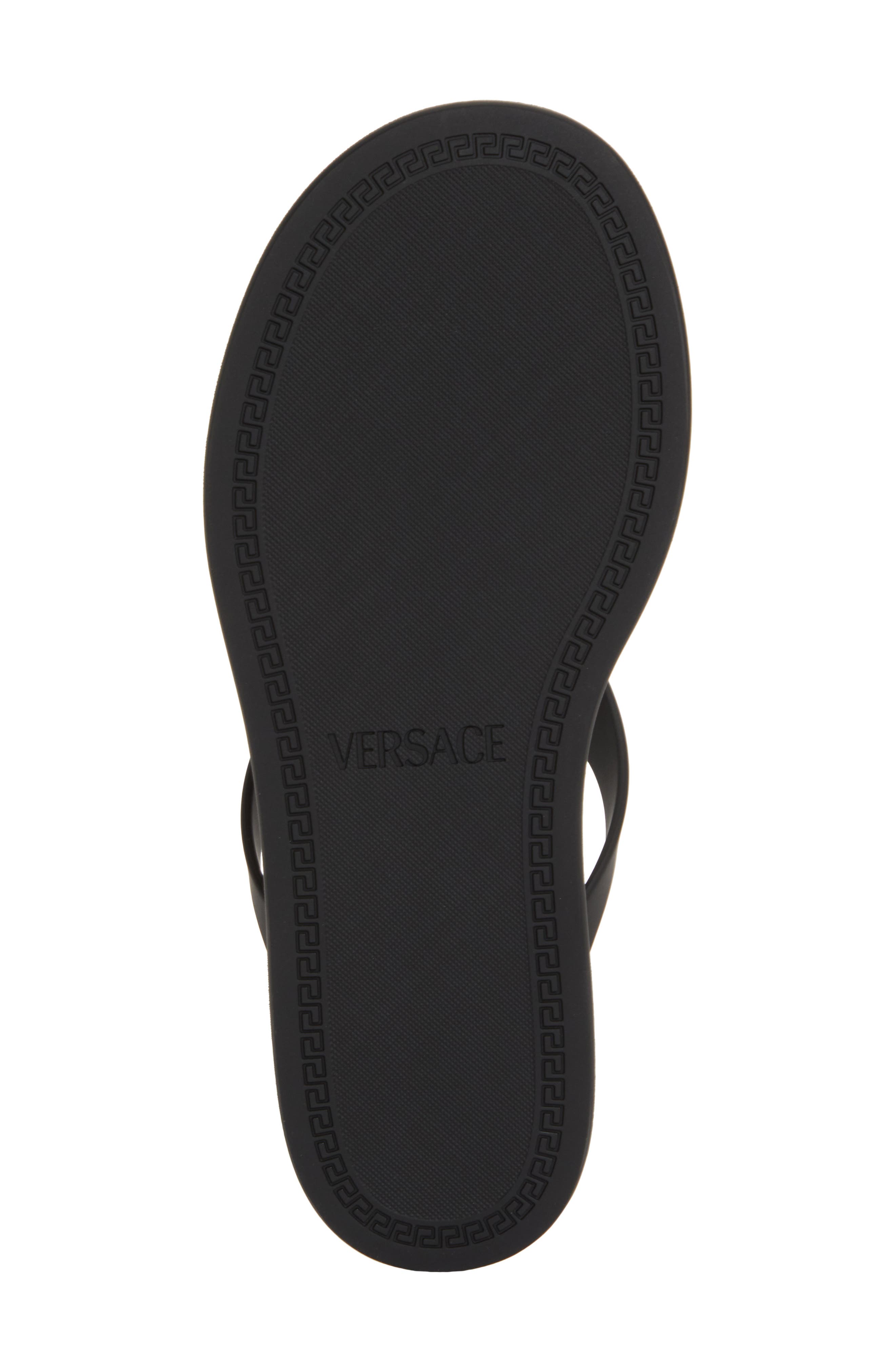 Versace Medusa Flip Flop, Alternate, color, Black/ Versace Gold