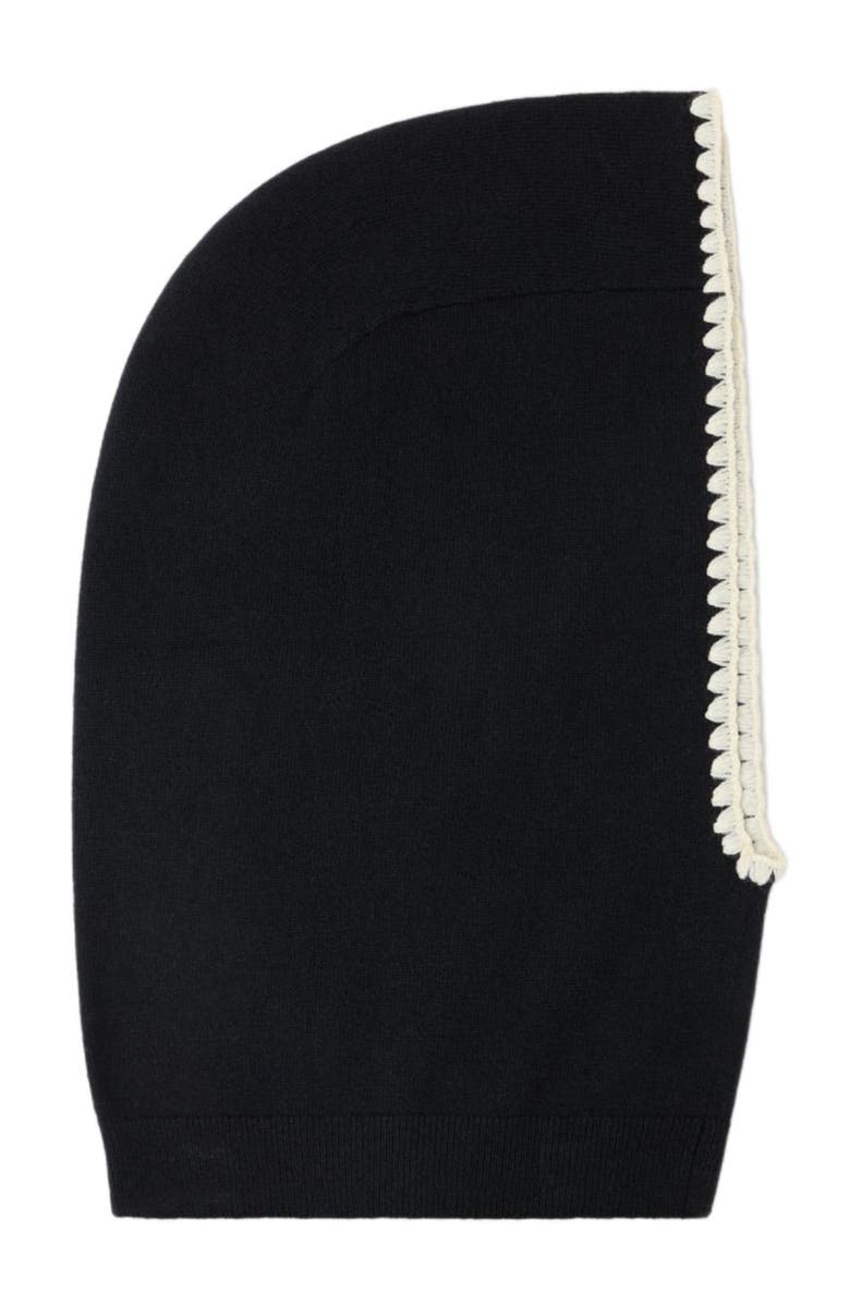 SANDRO Ribbed knit balaclava, Alternate, color, Black