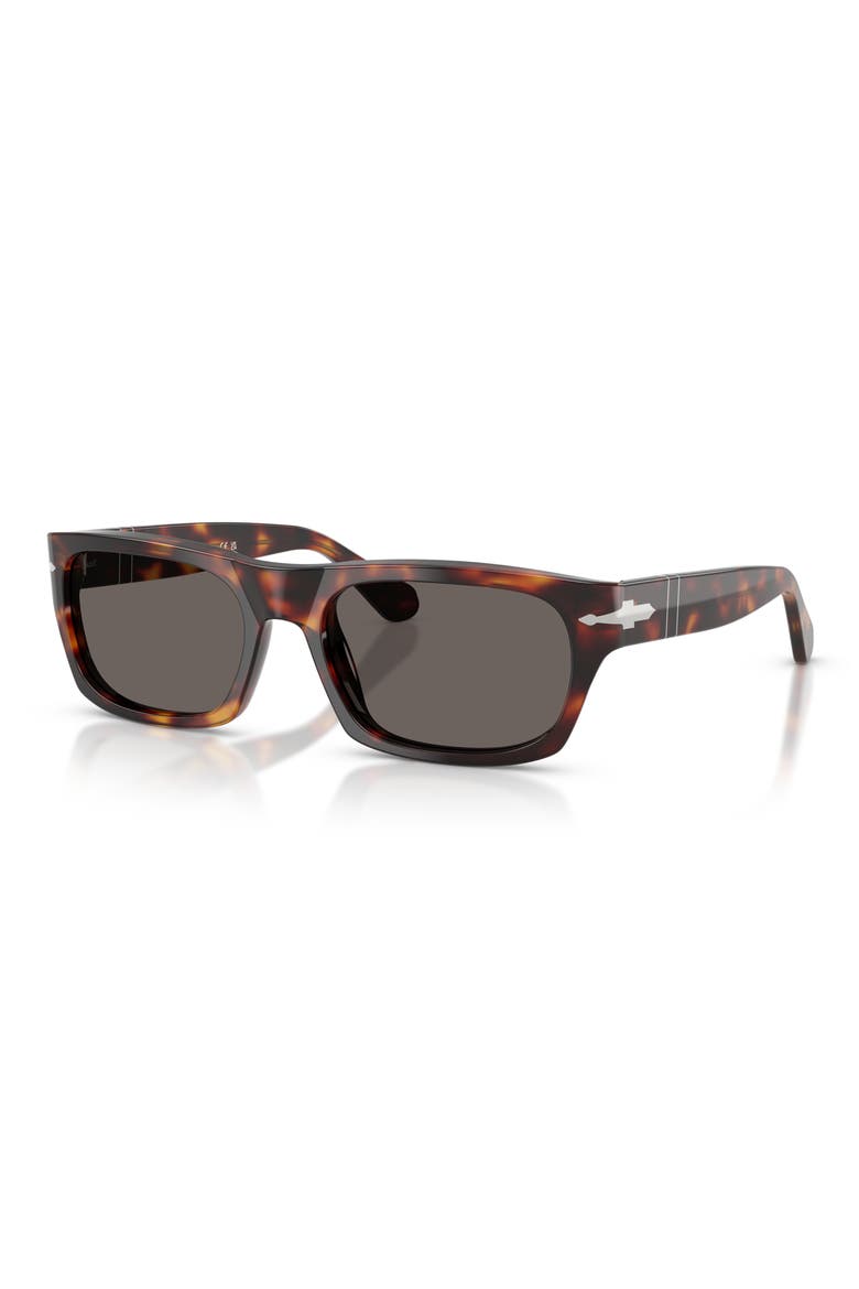 58mm Rectangular Sunglasses, Alternate, color, HAVANA / DARK GREY