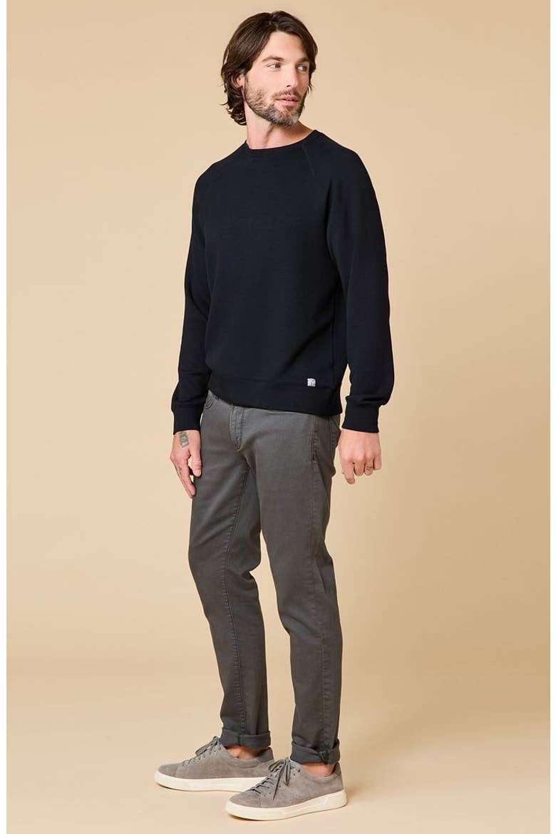 Men's DreamTech Athleisure Raglan Crew Neck, Alternate, color, Black