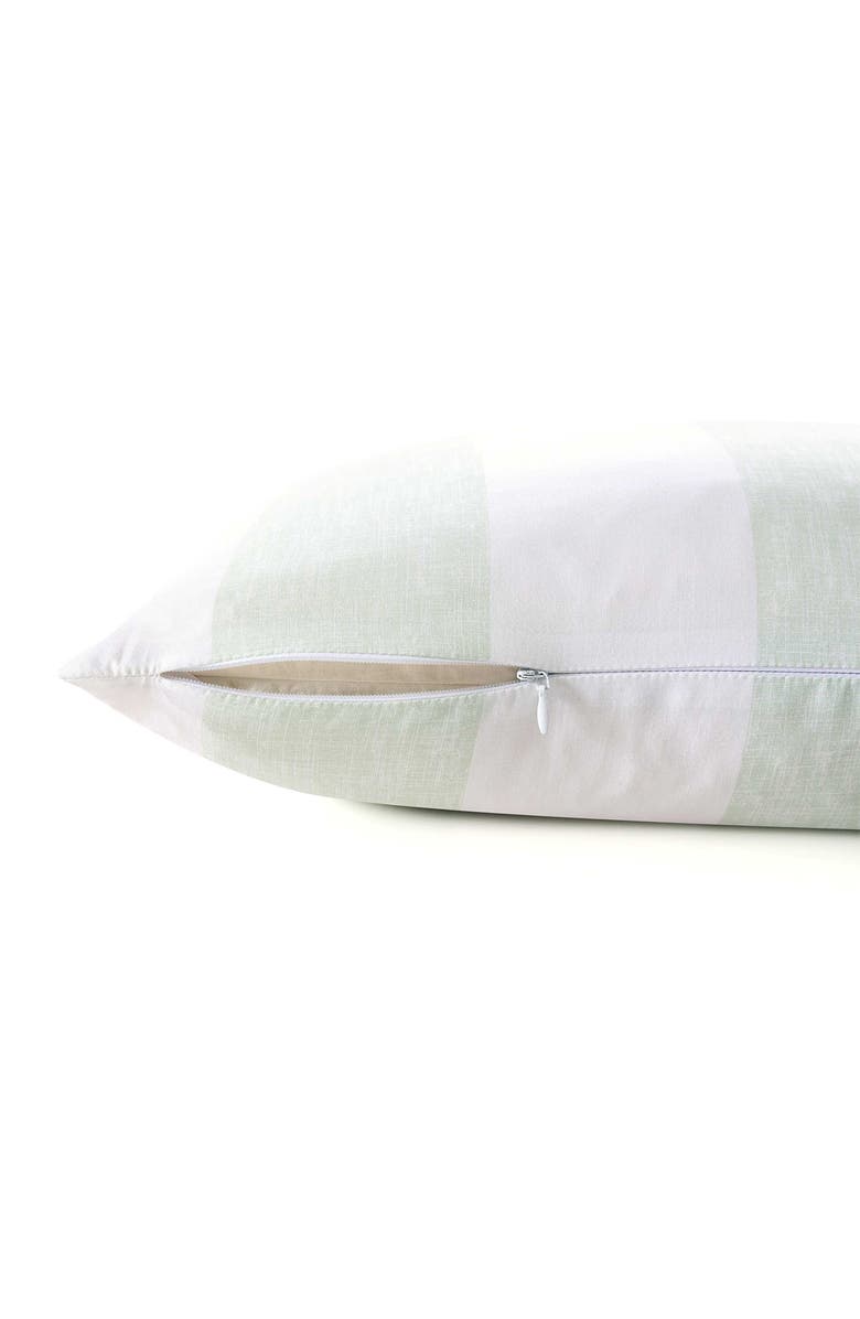 Tommy Bahama Awning Stripe Square Throw Pillow, Alternate, color, Spring Green